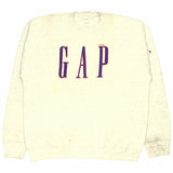 Gap 90's Spellout Crewneck Sweatshirt Large Grey