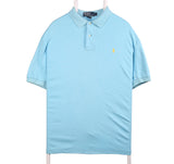 Polo by Ralph Lauren 90's Short Sleeve Button Up Polo Shirt Large Blue