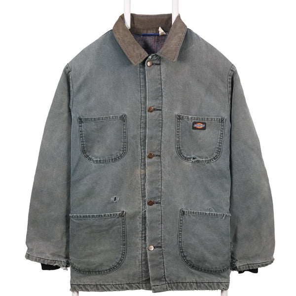 Dickies 90's Heavyweight Button Up Workwear Jacket Large Grey