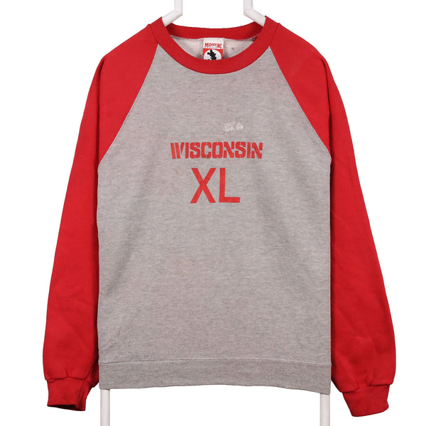 Mickey 90's Wisconsin Crewneck Sweatshirt Large Grey