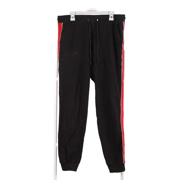 H & M 90's Elasticated Waistband Drawstrings Joggers / Sweatpants Medium Black