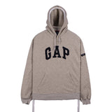 Gap 90's Spellout Logo Fleece Pullover Hoodie XSmall Grey