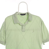 Nautica 90's Short Sleeve Button Up Polo Shirt Large Green