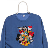 Disney 90's Mickey Mouse Crewneck Sweatshirt Small Blue