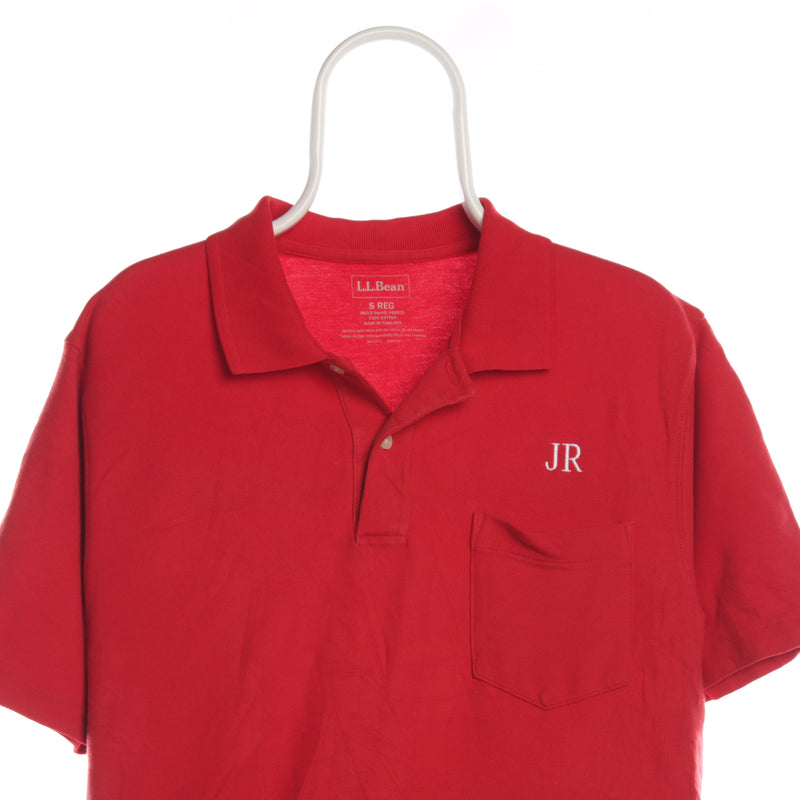 L.L.Bean 90's Short Sleeve Button Up Polo Shirt Small Red