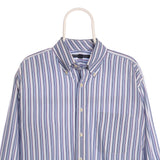Tommy Hilfiger 90's Striped Long Sleeve Button Up Shirt XLarge Blue