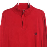 Chaps Ralph Lauren 90's Quarter Zip Knitted Jumper / Sweater XLarge Red