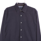 Tommy Hilfiger 90's Plain Long Sleeve Button Up Shirt Medium Navy Blue
