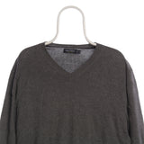 Nautica 90's V Neck Knitted Jumper / Sweater XLarge Grey