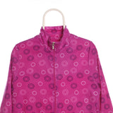 Jasmine Rose 90's Full Zip Up Patterend Jumper Fleece Small Purple