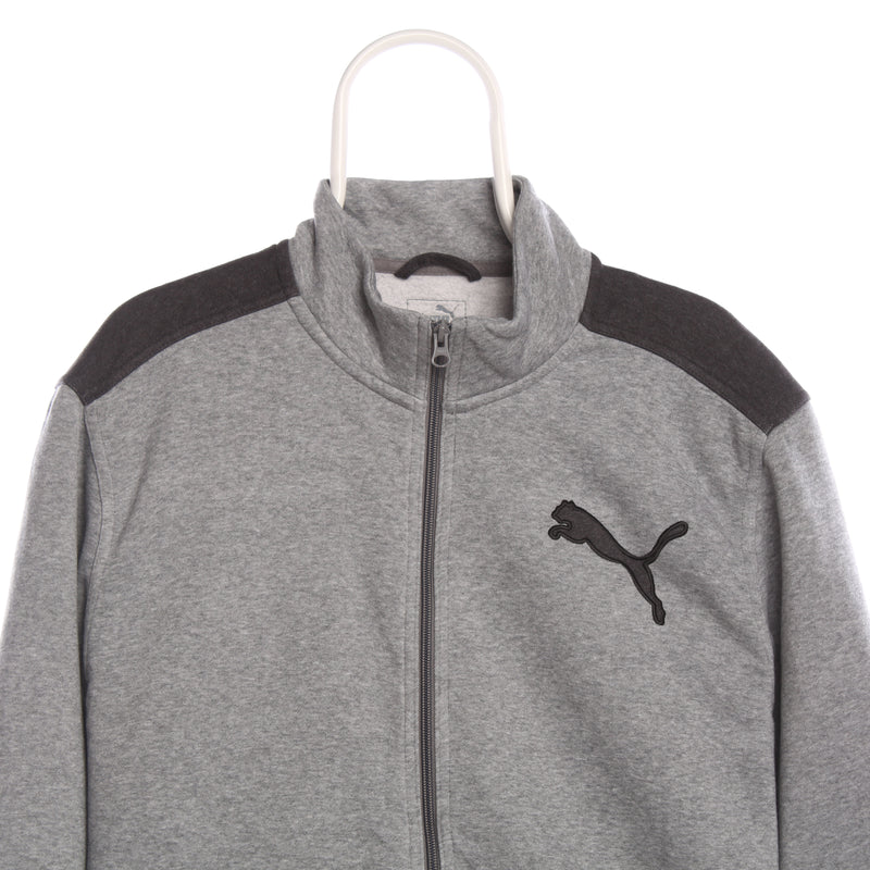 Puma 90's Full Zip Up Cotton Sweatshirt XLarge Grey