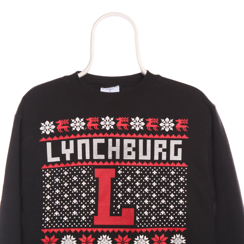 Champion 90's Lynchburg Christmas Crewneck Sweatshirt Small Black