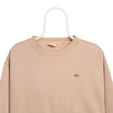 Lacoste 90's Spellout Crewneck Sweatshirt Medium Taupe Brown