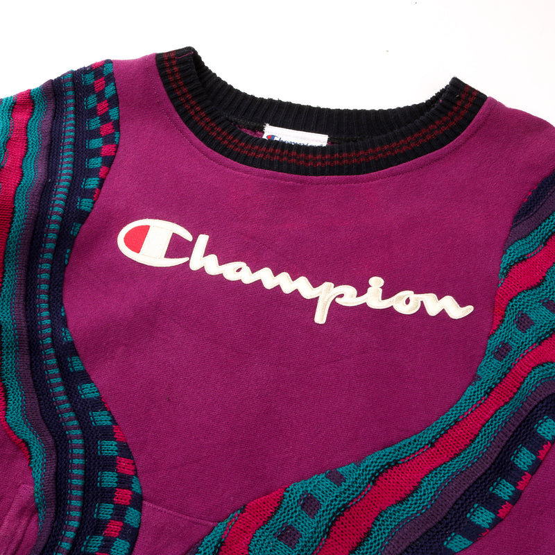 REWORK Champion X COOGI 90's Spellout Crewneck Sweatshirt Women's XSmall Purple