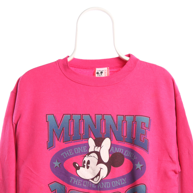 Disney 90's Minnie Mouse 1928 Crewneck Sweatshirt Small Pink