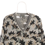 Descente 90's V Neck Coogi Style Knitted Jumper / Sweater Medium Green