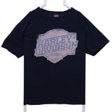 Harley Davidson 90's Back Print Short Sleeve Graphic Blazer Large Navy Blue