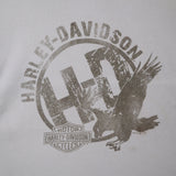 Harley Davidson 90's Long Sleeve Back Print Crewneck T Shirt Large White