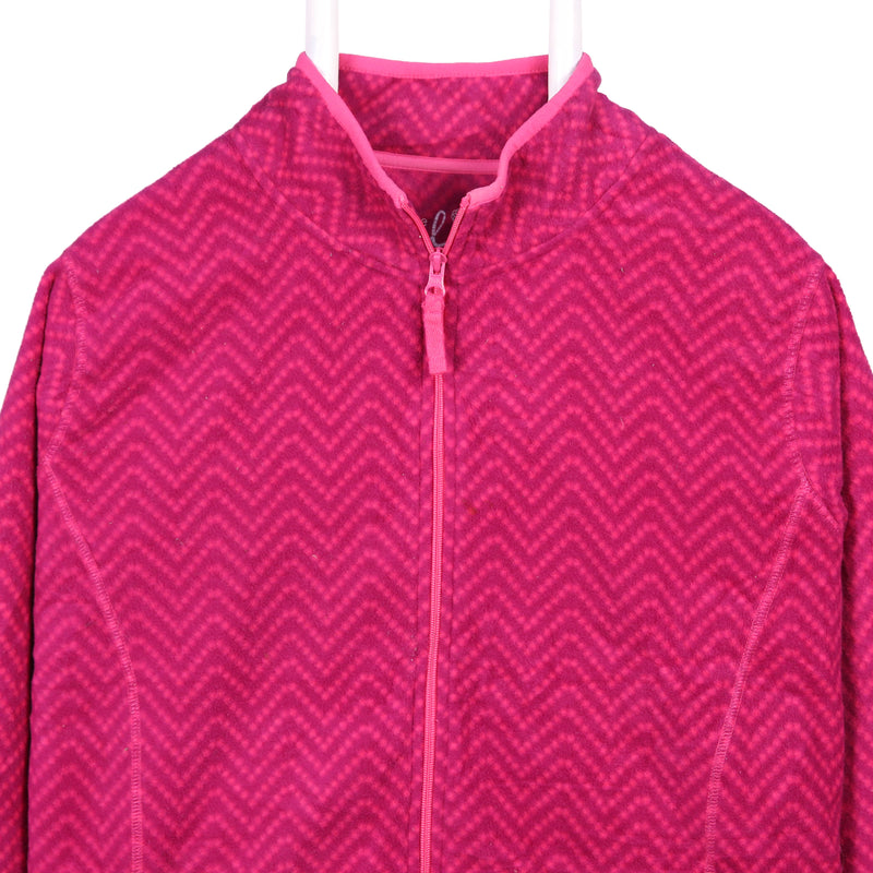 Made For Life 90's Full Zip Up Fleece Jumper Large Pink