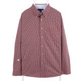 Tommy Hilfiger 90's Long Sleeve Button Up Shirt XLarge Red