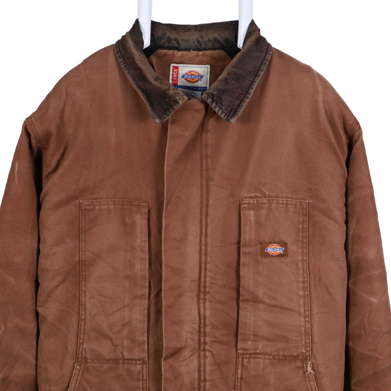 Dickies 90's Heavyweight Zip Up Workwear Jacket Large Brown