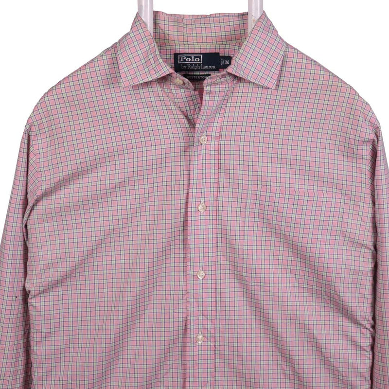 Polo Ralph Lauren 90's Long Sleeve Button Up Check Shirt Medium Pink