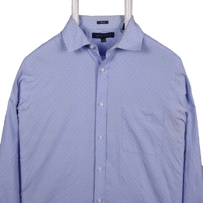 Polo Ralph Lauren 90's Long Sleeve Button Up Plain Shirt Large Blue