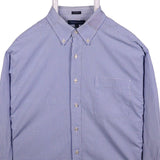 Tommy Hilfiger 90's Long Sleeve Button Up Check Shirt Medium Blue