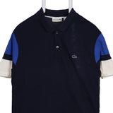 Lacoste 90's Short Sleeve Quarter Button Polo Shirt XLarge Navy Blue