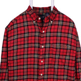 Gap 90's Flannel Long Sleeve Button Up Shirt Medium Red
