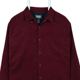Cherokee 90's Corduroy Long Sleeve Button Up Shirt Large Burgundy Red