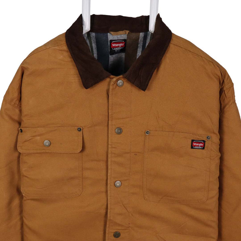 Wrangler 90's Button Up Heavyweight Workwear Jacket XXLarge (2XL) Brown
