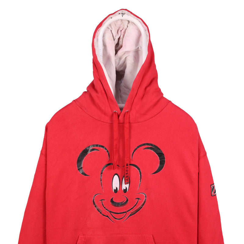 Walt Disney World 90's Mickey Mouse Pullover Hoodie XLarge Red