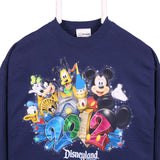Hanes 90's Disneyland Jumper Long Sleeve Pullover Sweatshirt Medium Navy Blue