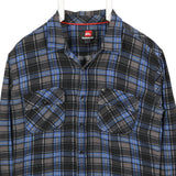 Quicksilver 90's Lumberjack Check Long Sleeve Shirt Medium Blue