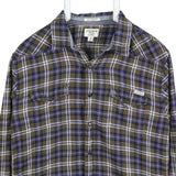Lucky Brand 90's Flannel Long Sleeve Button Up Shirt Medium Blue