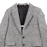 Harris Tweed 90's Tweed Wool Jacket Button Up Long Sleeve Blazer Large (missing sizing label) Black