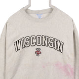 Champion 90's Wisconsin College Crewneck Sweatshirt XLarge White
