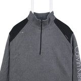 Calvin Klein jeans 90's Quarter Zip Spellout Logo Sweatshirt XLarge Grey