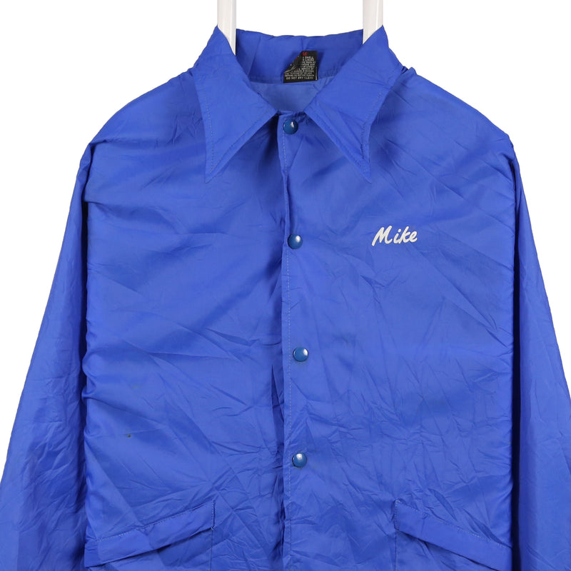 Aristo Jac 90's Coach Jacket Button Up Windbreaker Large Blue
