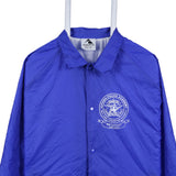 Augusta 90's Police Coach Jacket Button Up Bomber Jacket XXLarge (2XL) Blue