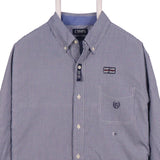 Chaps 90's Long Sleeve Button Up Shirt XLarge Blue