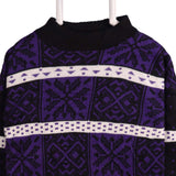 La Vista 90's Knitted Aztec Jumper Large Purple