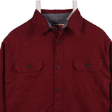 Wrangler 90's Button Up Long Sleeve Shirt Small Burgundy Red