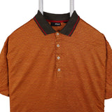 Fila 90's Short Sleeve Button Up Polo Shirt XLarge Orange