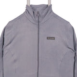 Columbia 90's Spellout Logo Zip Up Fleece Jumper Small Grey