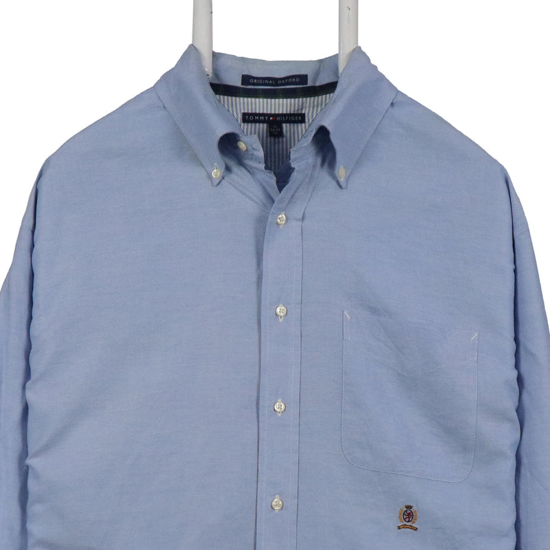 Tommy Hilfiger 90's Original Oxford Long Sleeve Button Up Shirt XLarge Blue