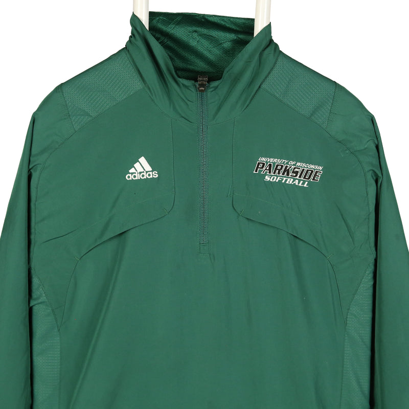 Adidas 90's Quarter Zip Waterproof Windbreaker Jacket XSmall Green