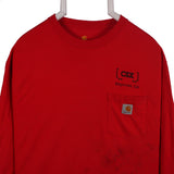 Carhartt 90's CSX Long Sleeve Sweatshirt Large Burgundy Red