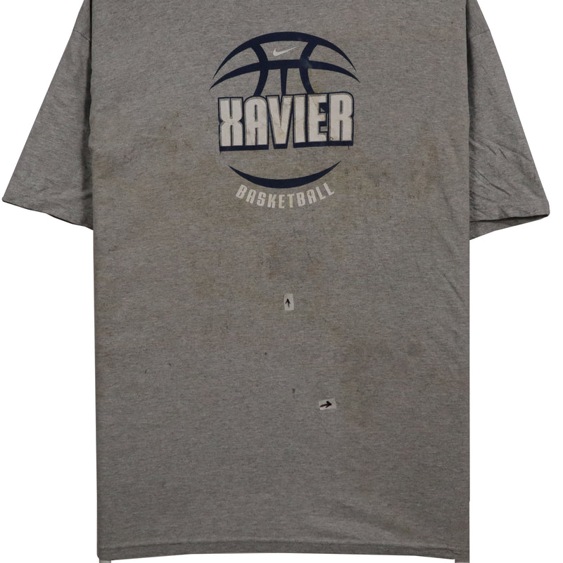 Nike 90's College Basketball Short Sleeve T Shirt XLarge Grey